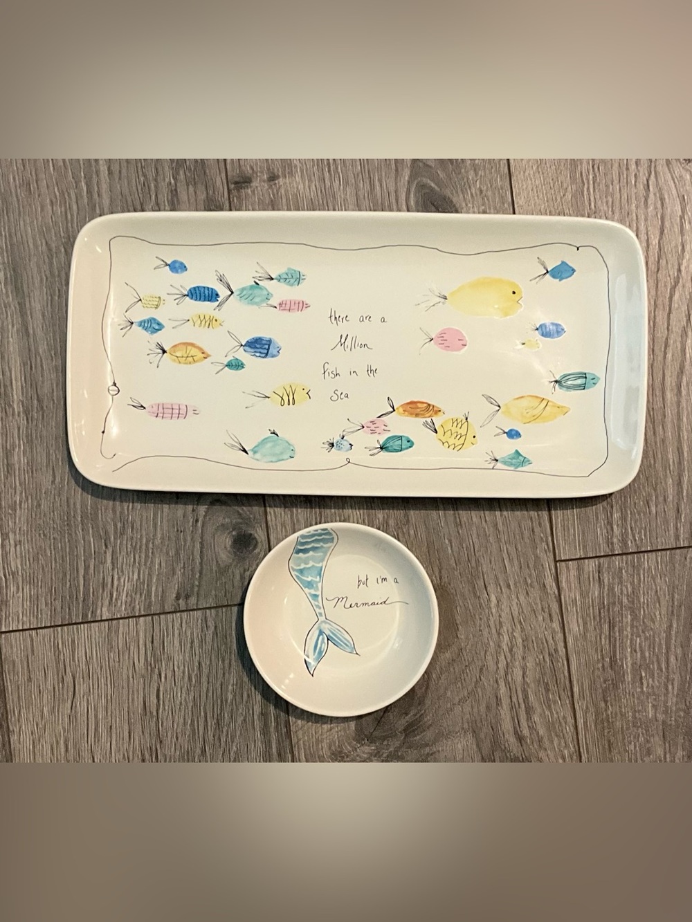 …But I’m a mermaid  Ceramic Serving Platter and Bowl Set - Picture 4 of 4